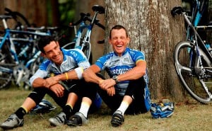 George Hincapie and Lance Armstrong