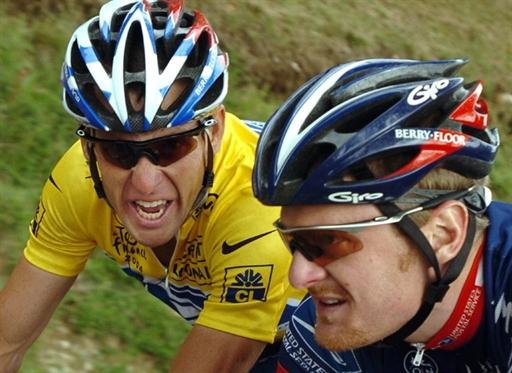 Lance Armstrong and Floyd Landis