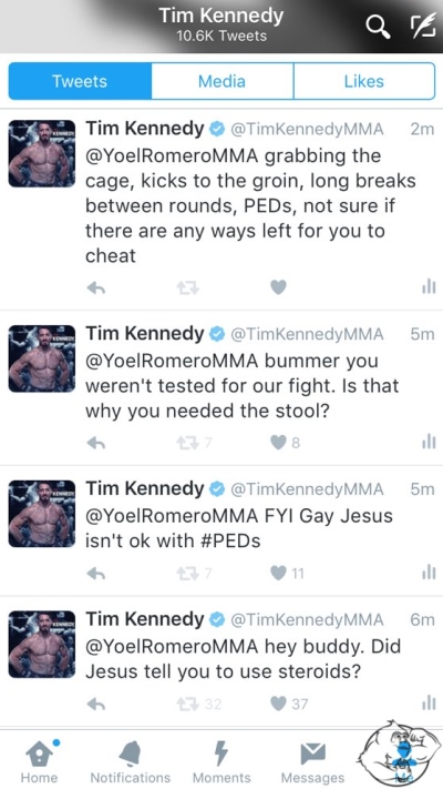 Tim Kennedy twitter yoel romero