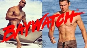 zac efron and Dwayne Johnson baywatch